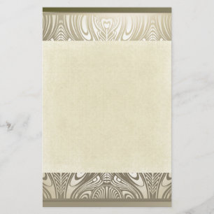 Papeterie Nouveau d'art, deco, or, blanc, floral, vintage,