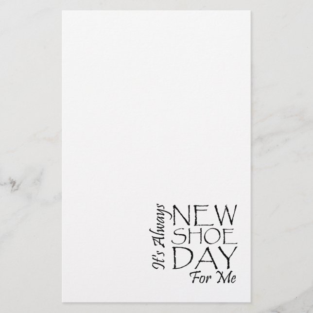 Papeterie Nouveau jour de chaussure de PIÈCE EN T (Devant)