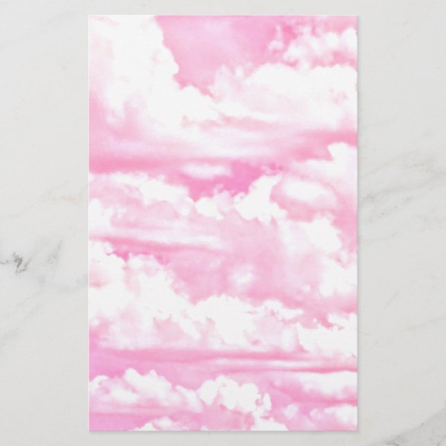 Papeterie Nuages Rose Pâle Heureux (Devant)