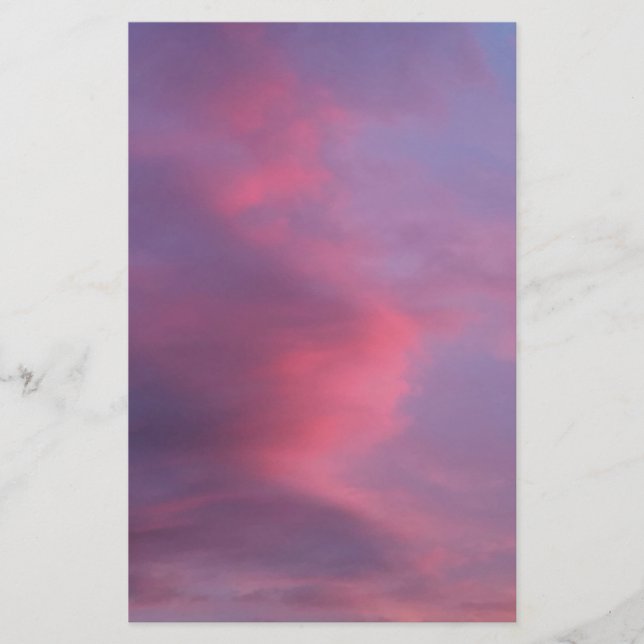 Papeterie Nuages roses bleus (Devant)
