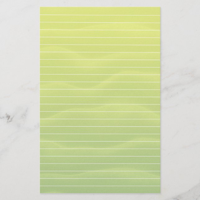 Papeterie Nuances de vert de chaux avec des lignes (Devant)