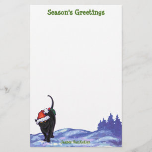 Papeterie Nuit étoile Noir Chat Noël