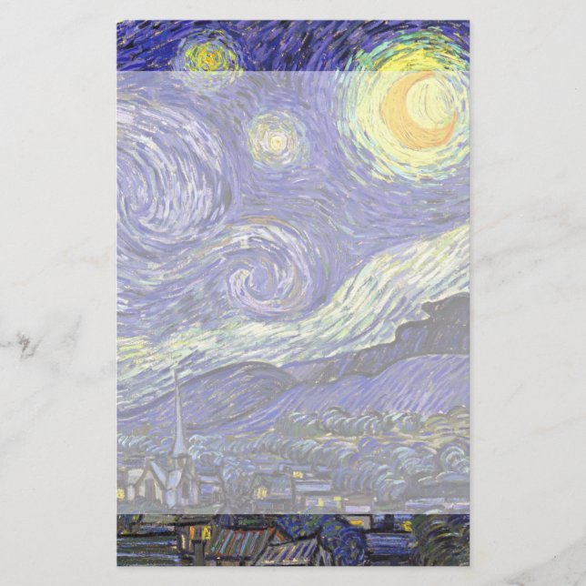 Papeterie Nuit étoilée par Vincent van Gogh (Devant)
