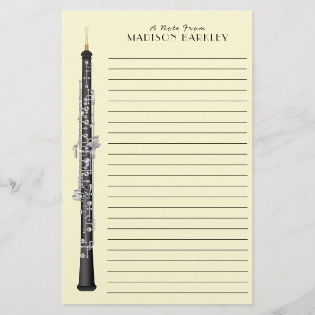 Papeterie Oboe Musicien professeur de musique (Devant)