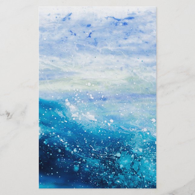 Papeterie Ocean wave painting, sea foam (Devant)