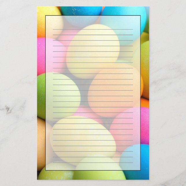 Papeterie Oeufs de pâques colorés (Devant)