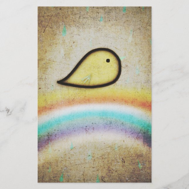 Papeterie Oiseau et arc-en-ciel (Devant)