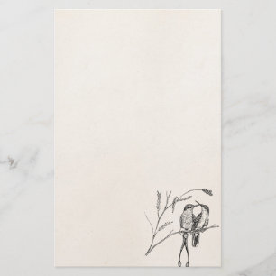 Papeterie Oiseau personnalisé par colibri vintage de queue