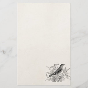 Papeterie Oiseaux personnalisés par oiseau vintage de
