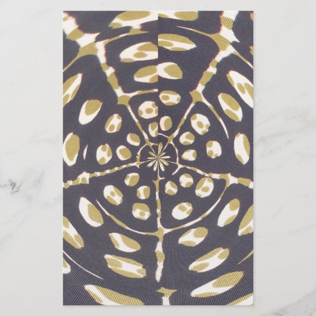 Papeterie Olive Green Polka Point Radial Motif Art Imprimer (Devant)