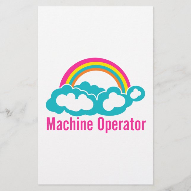 Papeterie Opérateur de machine arc-en-ciel Cloud (Devant)