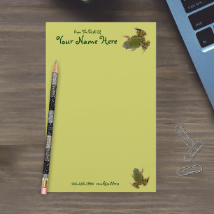 Papeterie Opposing Climbing Green Frogs Close-Up Photograph