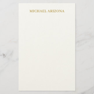 Papeterie Or & Blanc Minimaliste Simple Moderne