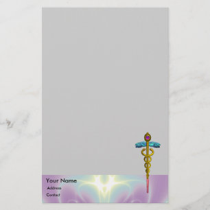 Papeterie OR CADUCEUS Médicale rose bleu
