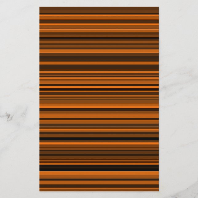 Papeterie Orange Brown en bandes noires (Devant)
