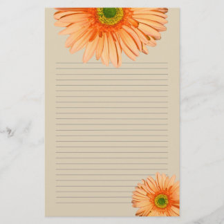 Papeterie Orange Gerbera Daisy Linked Livre d'écriture perso