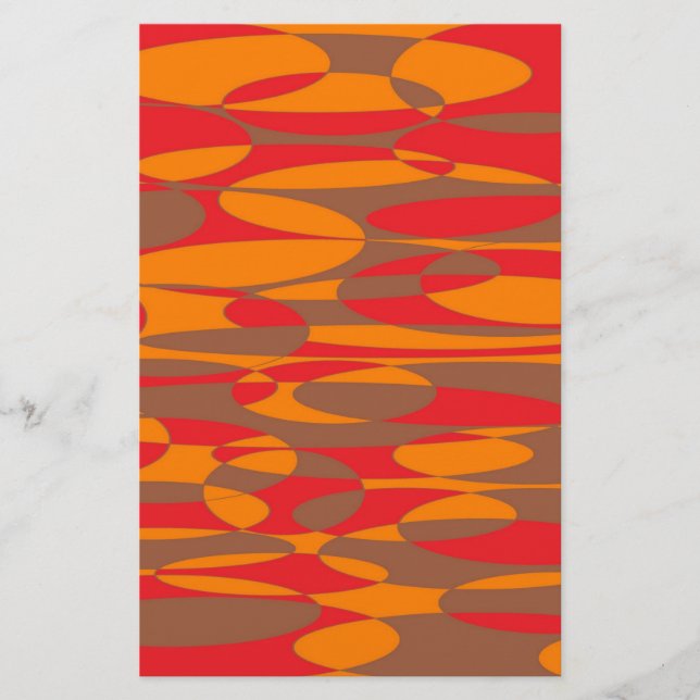 Papeterie Orange, rouge et Brown elliptique (Devant)