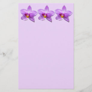 Papeterie Orchidée sauvage fleur tropicale violette