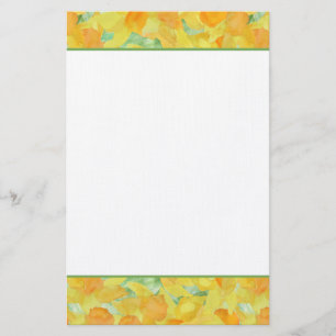 Papeterie ou papier à lettres jaune d'or de