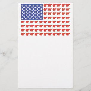 Papeterie Ours polaires patriotiques USA