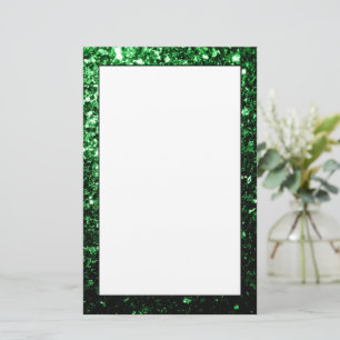 Papeterie Paillettes de faux brillant vert foncé
