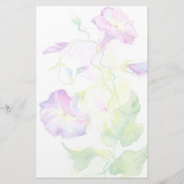 Papeterie Painted watercolor convolvulus flowers (Devant)