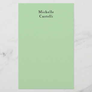 Papeterie Pale Green Professional Unique Classic Votre nom