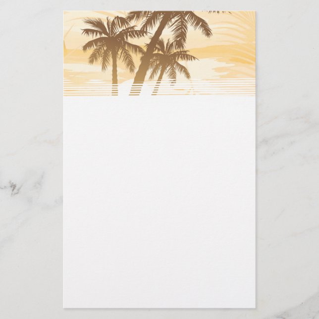 Papeterie Palmes d'été tropicales (Devant)