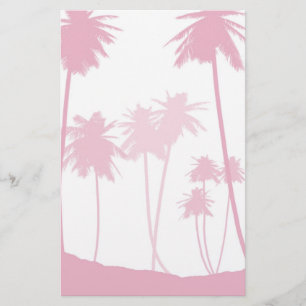 Papeterie Palmiers roses Mariage tropical