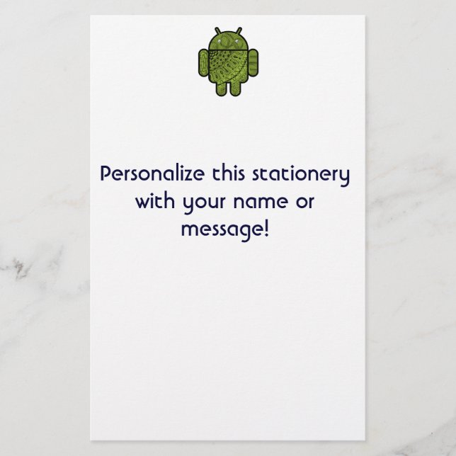 Papeterie Pancho Doodle Character pour le robot Android™ (Devant)