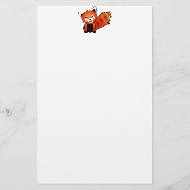 Papeterie Panda rouge heureux (Devant)