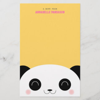 Papeterie Panda semi-transparent mignon de Kawaii