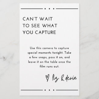 Papeterie Panneau de la table de la caméra jetable