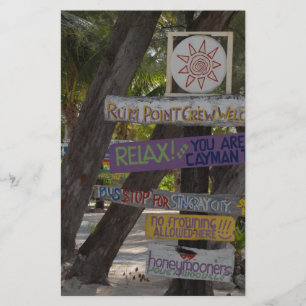 Papeterie Panneau de signalisation Rum Point Grand Cayman