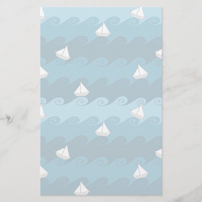 Papeterie Paper Boats Pattern (Devant)