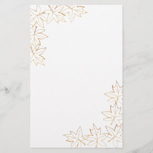 Papeterie Papier à bordure feuille d'érable
