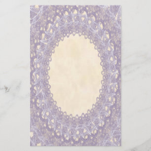Papeterie Papier à dentelle Mariage Monogram Purple IV