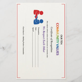 Papeterie Papier à en-tête Certificat Nous nous respectons m