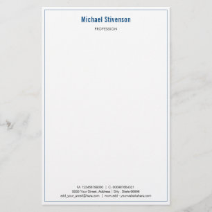 Papeterie Papier à en-tête personnalisé avec informations de
