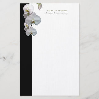 Papeterie Papier à lettres blanc pour orchidées