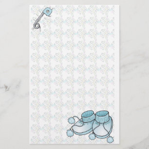 Papeterie Papier à lettres bleu bébé Bootie