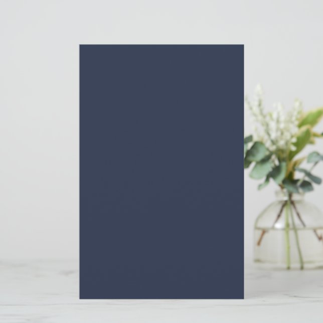 Papeterie Papier à lettres bleu nuit foncé (Debout devant)