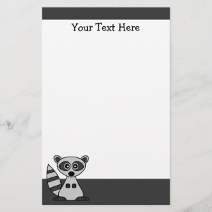 Papeterie Papier à lettres Cute Cartoon Raccoon