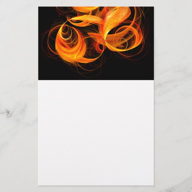 Papeterie Papier à lettres d'art Abstrait Fireball (Devant)