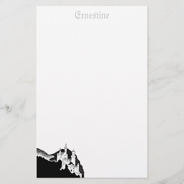 Papeterie Papier à lettres de château - personnalisé (Devant)