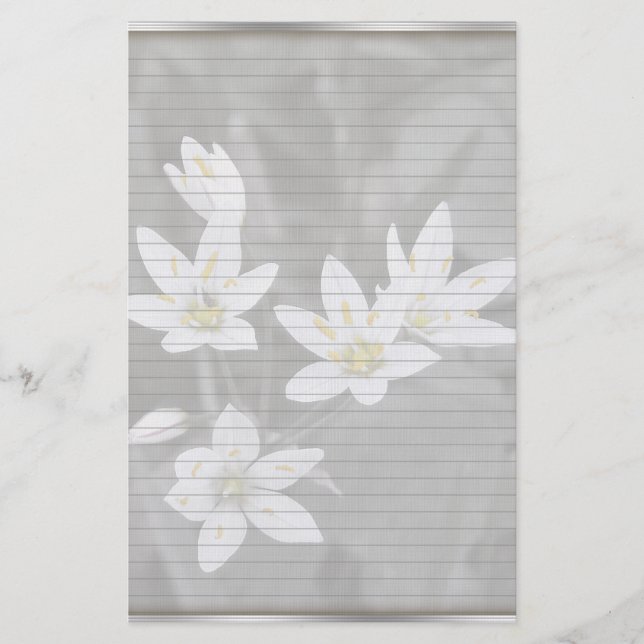 Papeterie Papier à lettres de cluster fleur sauvage avec lig (Devant)