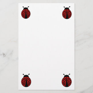 Papeterie Papier à lettres de conception de coccinelle simpl
