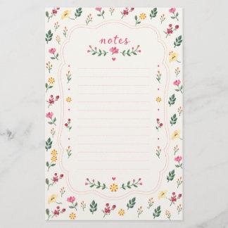 Papeterie Papier à lettres de la station de fleurs sauvages