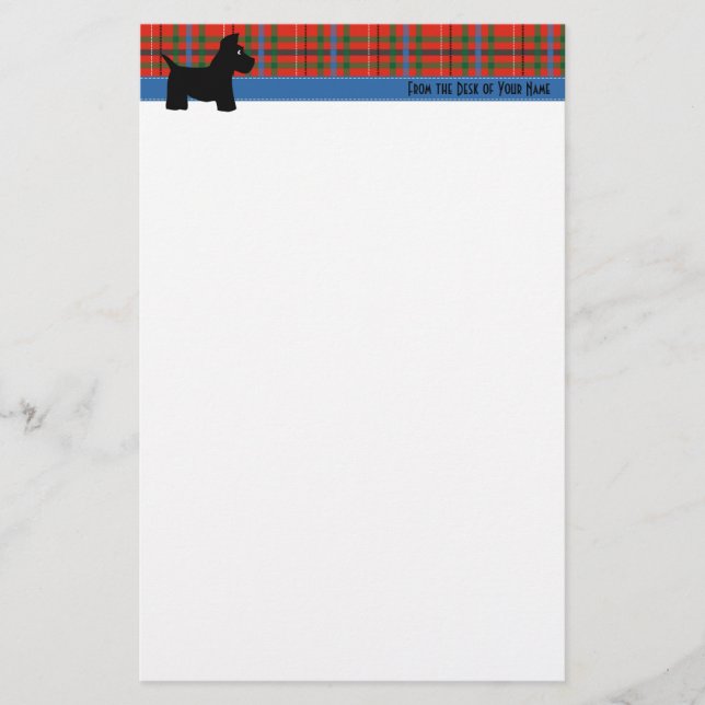 Papeterie Papier à lettres de plaid de Scottie (Devant)
