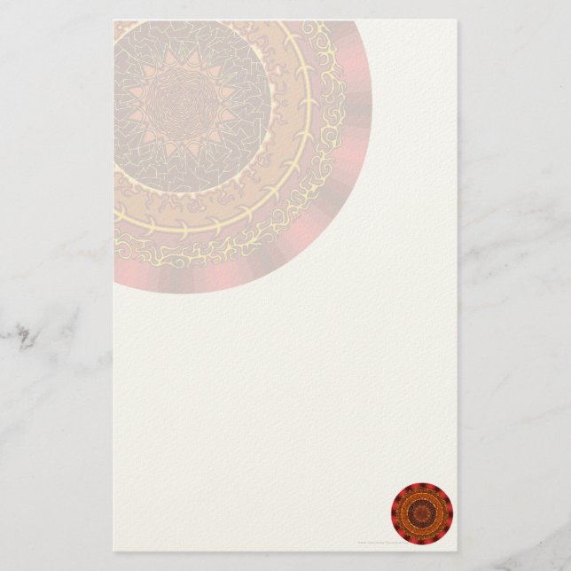 Papeterie Papier à lettres Fire Mandala (Devant)